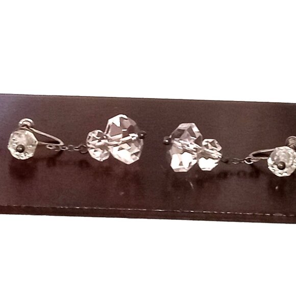 Beautiful 102-'s Crystal and Sterling Earrings - Picture 9 of 10